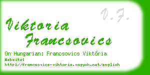 viktoria francsovics business card