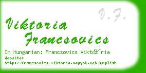 viktoria francsovics business card